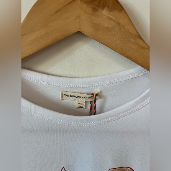 The Sunday Collective Kids Size 10-11 Catwalk Graphic Tee Shirt White NWT Unisex - Picture 3 of 8